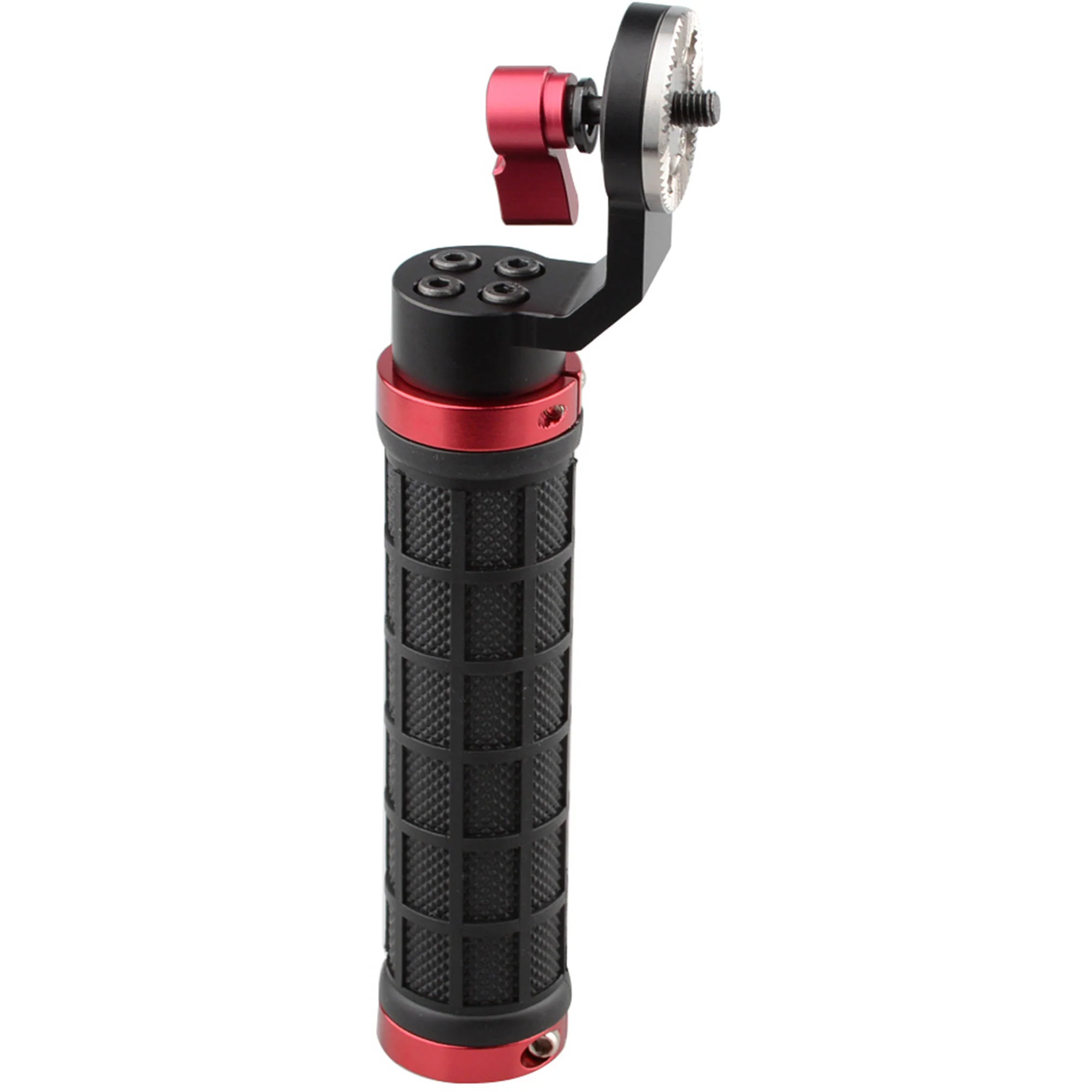 CAMVATE Rubber Handgrip with ARRI-Style Rosette (2-Pack, Red) - Image 3