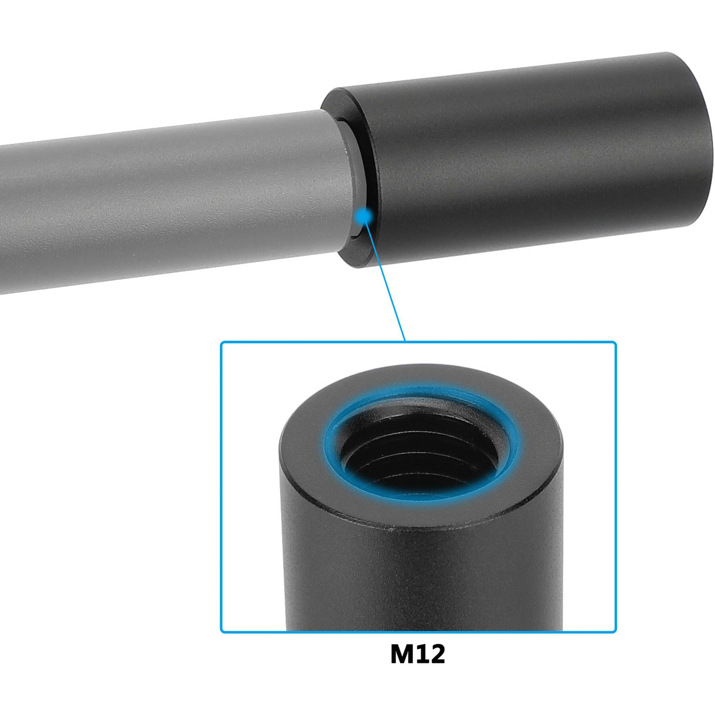 CAMVATE Short 19mm Rod with M12 Thread & 0.26" Hole (1.5") - Image 3