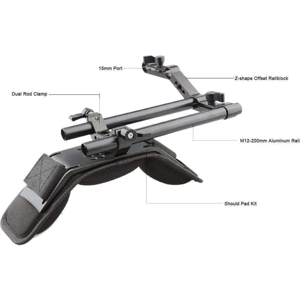 CAMVATE Shoulder Mount Kit with 15mm Rod Offset - Image 5