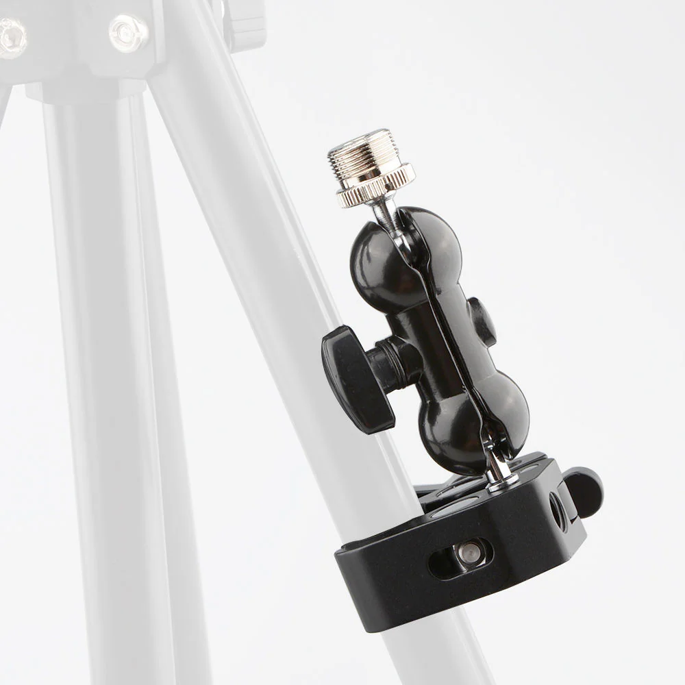 CAMVATE Super Clamp With 5/8"-27 Screw Double Ball Head Mount For Microphone (Black T-Handle) - Image 7