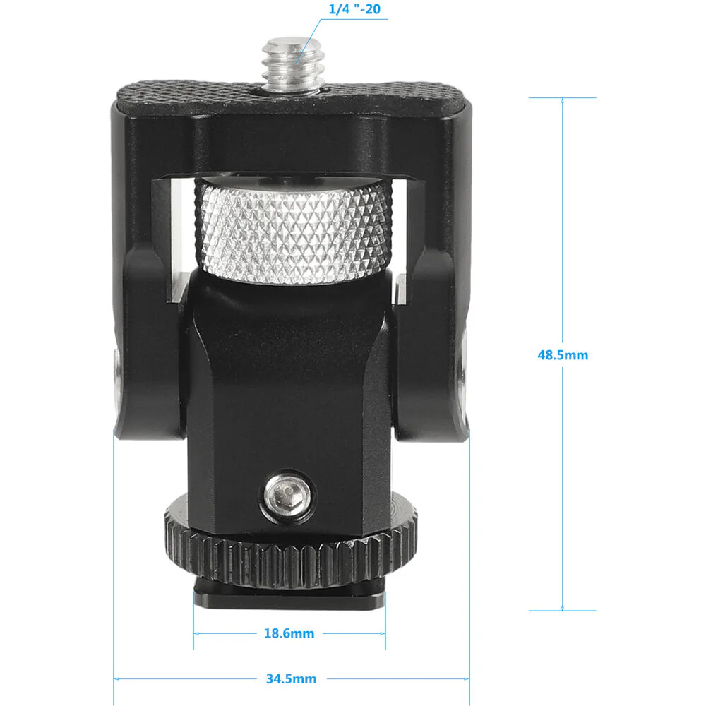 CAMVATE Tilting Shoe Adapter Support with 1/4"-20 Screw for Monitor/Light - Image 4