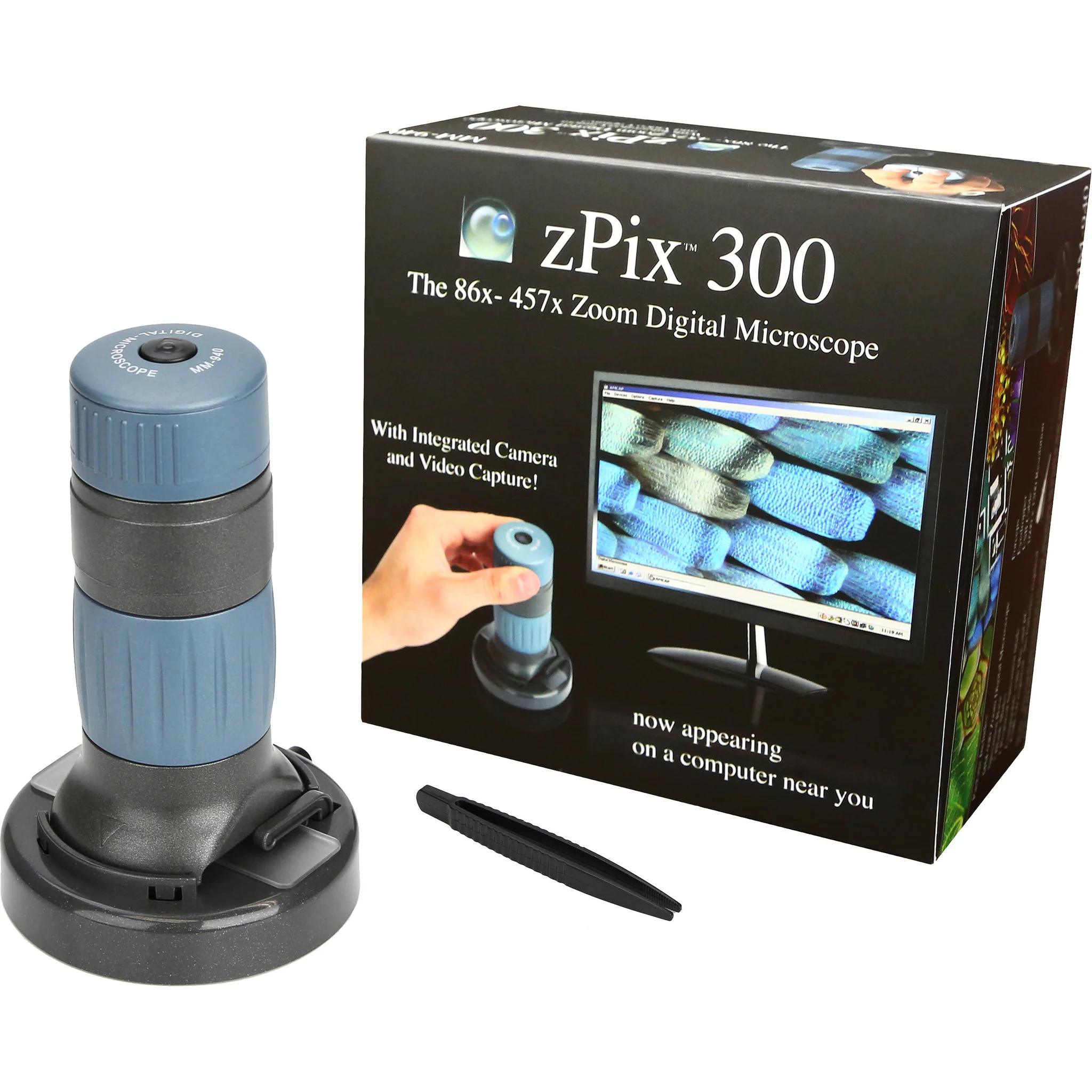 Carson MM-940 zPix 300 Digital Handheld Microscope (Blue/Black) - Image 5