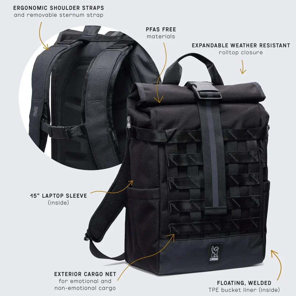 Chrome Industries Barrage Pack (Black XRF, 18L) - Image 4