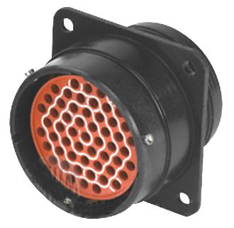 CINCH CONNECTIVITY SOLUTIONS BACC45FN24-61S6 Circular Connector, BACC Series, MIL-DTL-26500 Series, Wall Mount Receptacle, 61 Contacts