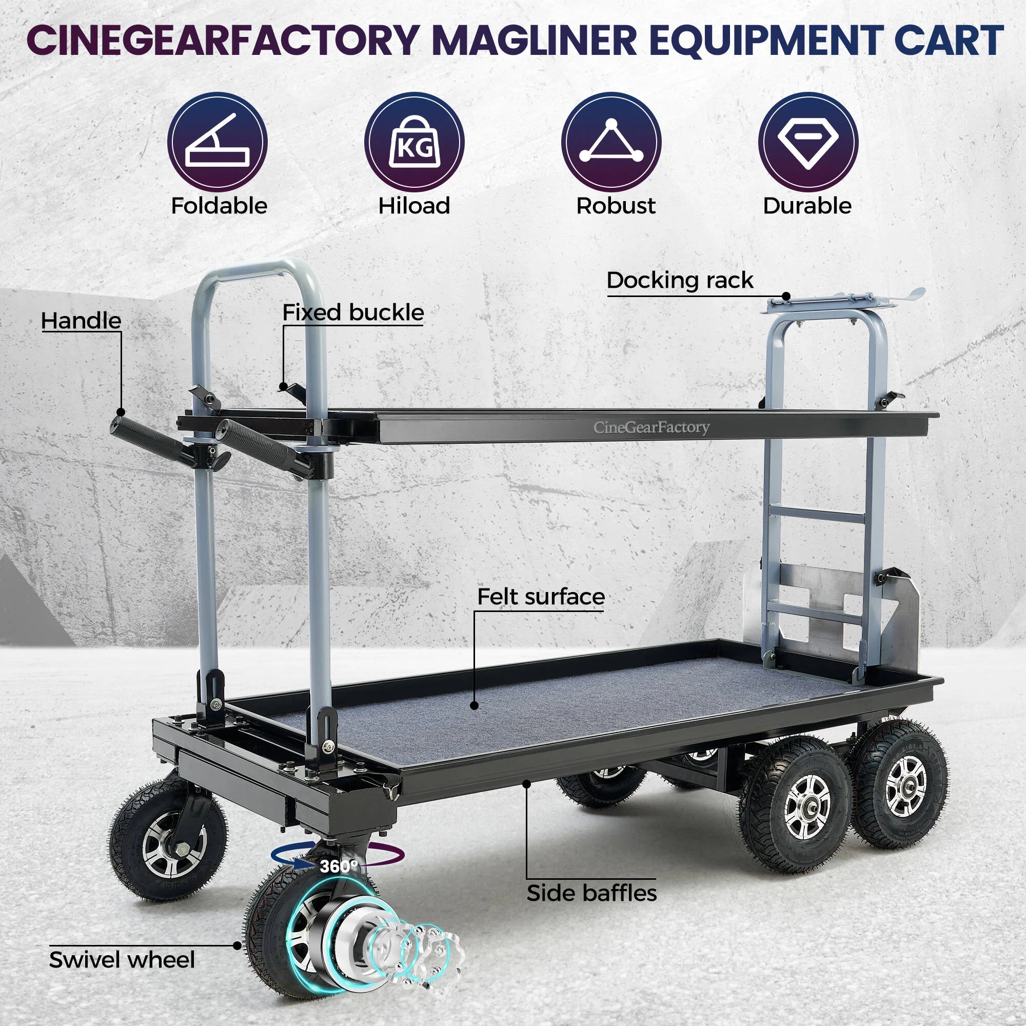 CineGearFactory Magliner Equipment Cart (Small) - Image 2