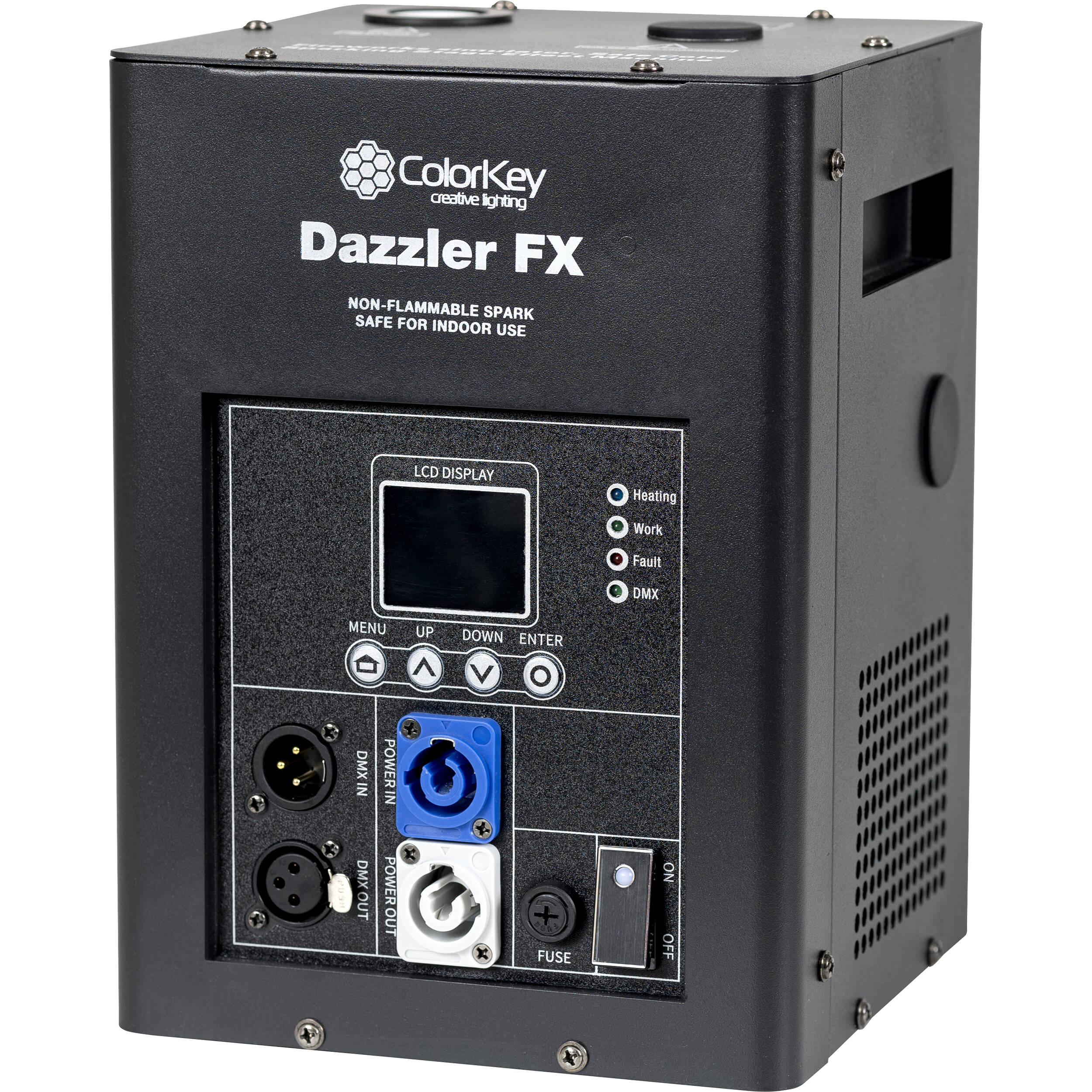 ColorKey Dazzler FX MK2 Cold Spark Machines with Road Case (Black, 2-Pack) - Image 3