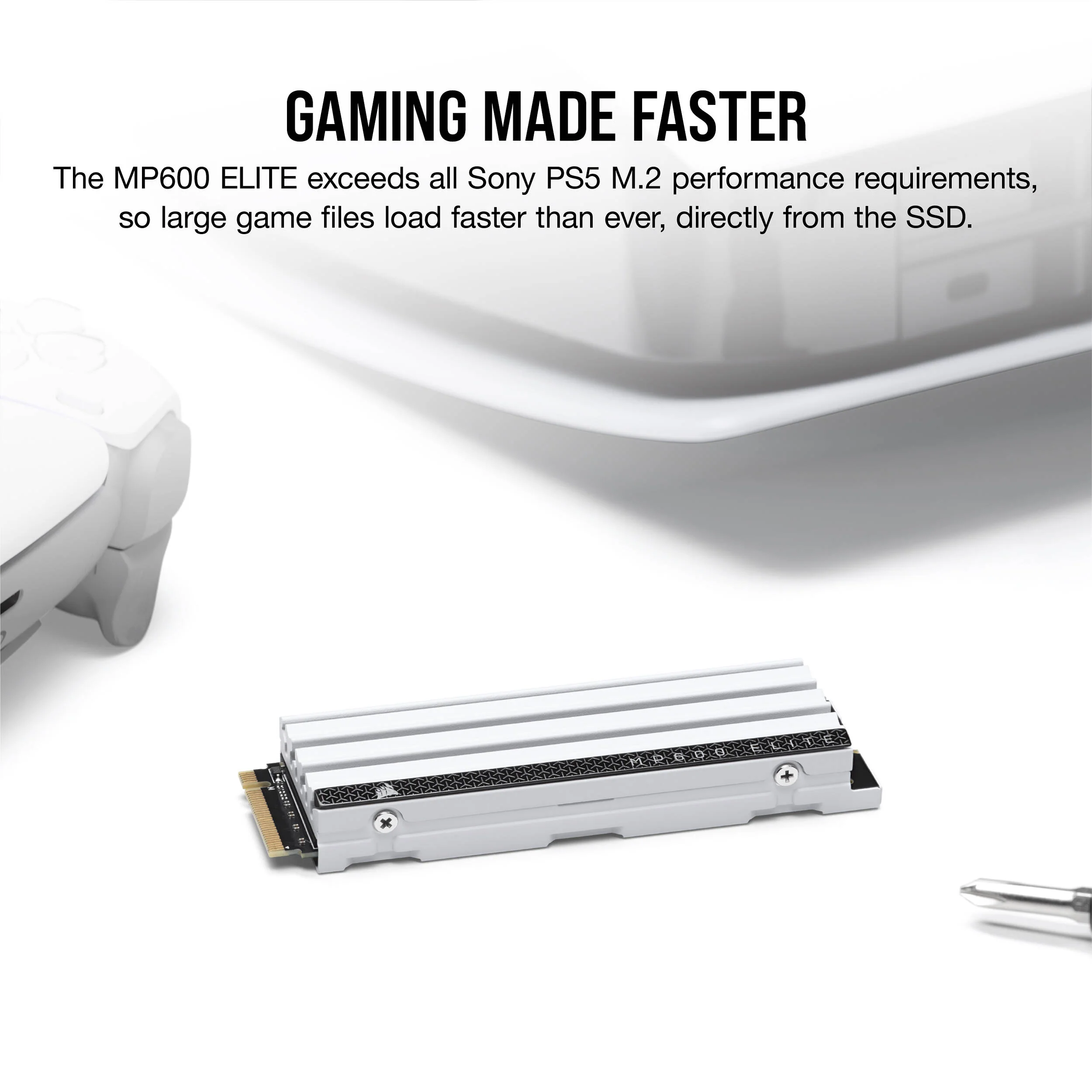 Corsair 2TB MP600 ELITE NVMe PCIe 4.0 M.2 Internal SSD (Heatsink, Optimized for PS5) - Image 4