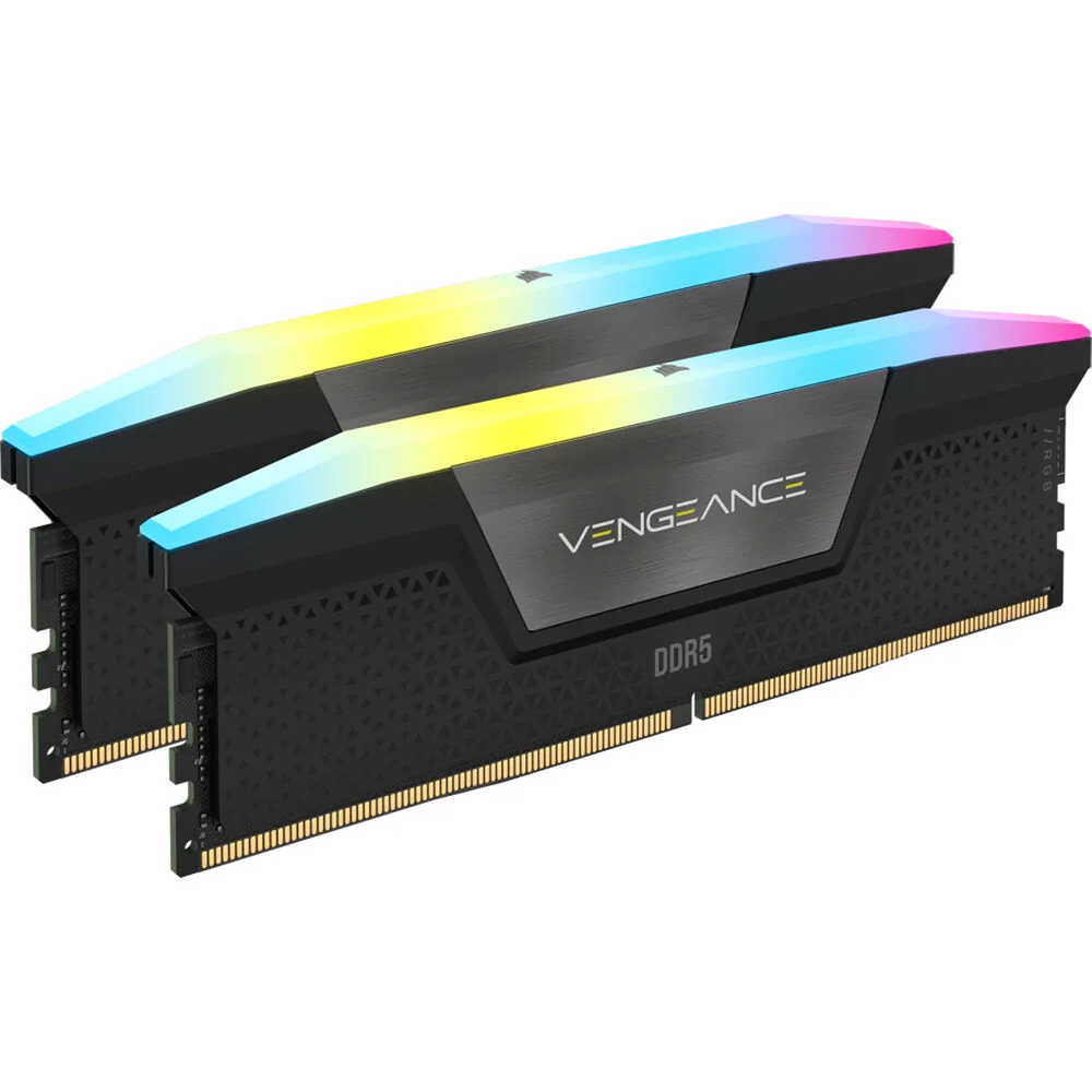 Corsair 32GB VENGEANCE RGB DDR5 7200MT/s DIMM Memory Kit (Black, 2 x 16GB)