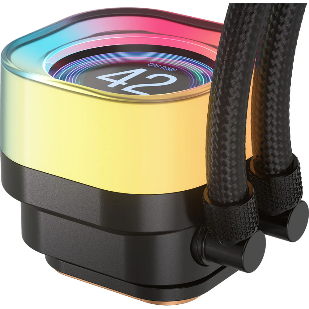 CORSAIR iCUE LINK TITAN RX LCD 240mm AIO Liquid CPU Cooler (Black) - Image 5