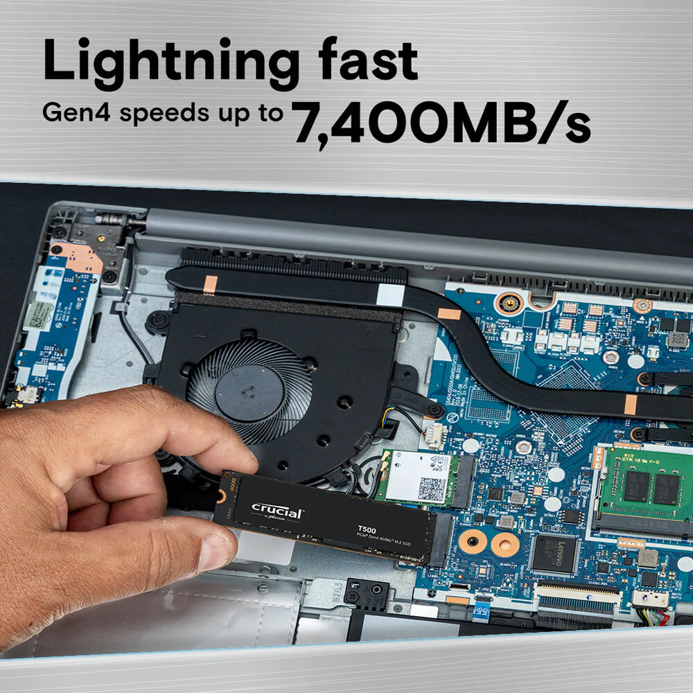 Crucial 2TB T500 PCIe 4.0 x4 M.2 Internal SSD - Image 2