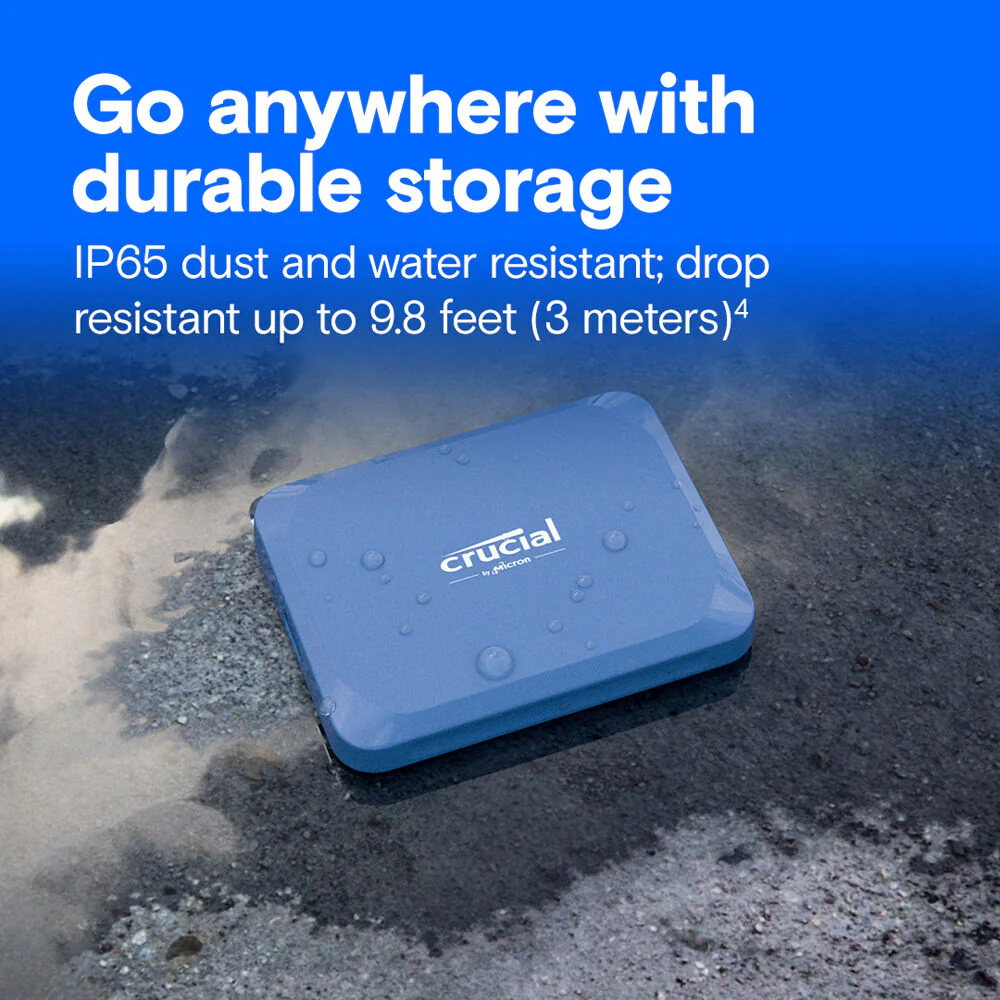Crucial 2TB X10 USB 3.2 Gen 2x2 Portable SSD - Image 4