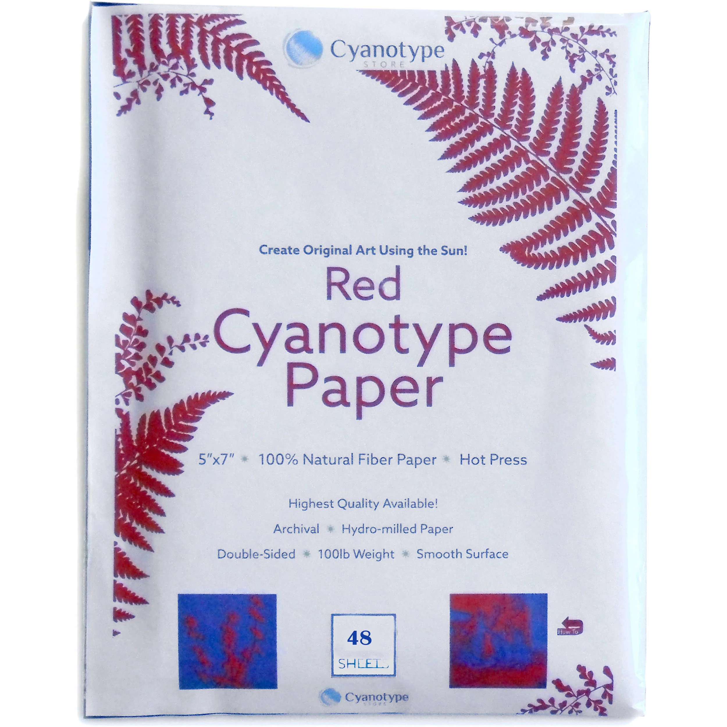 Cyanotype Store Cyanotype Paper (5 x 7", Cherry Red, 48 Sheets) - Image 4