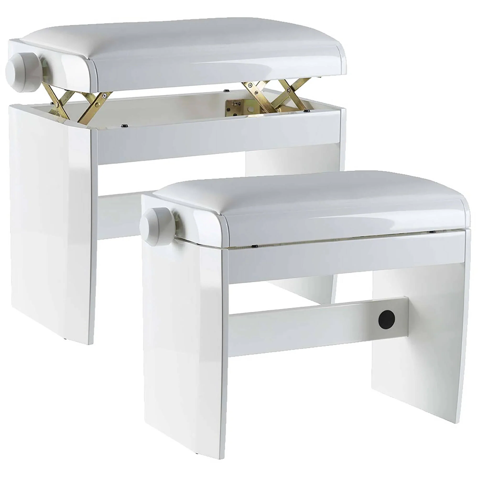 Dexibell Adjustable Piano Bench (Polished White)