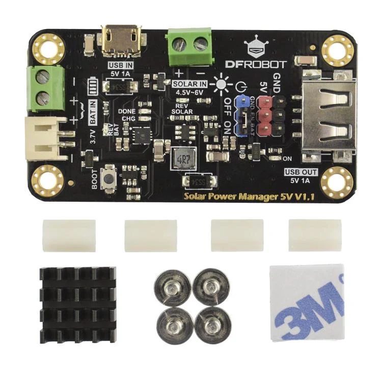DFROBOT DFR0559 Solar Power Manager, 5V, 1A, CN3165, USB - Image 2