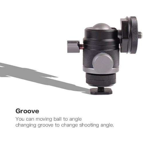 DigitalFoto Solution Limited Mini Ball Head with Cold Shoe Mount - Image 5