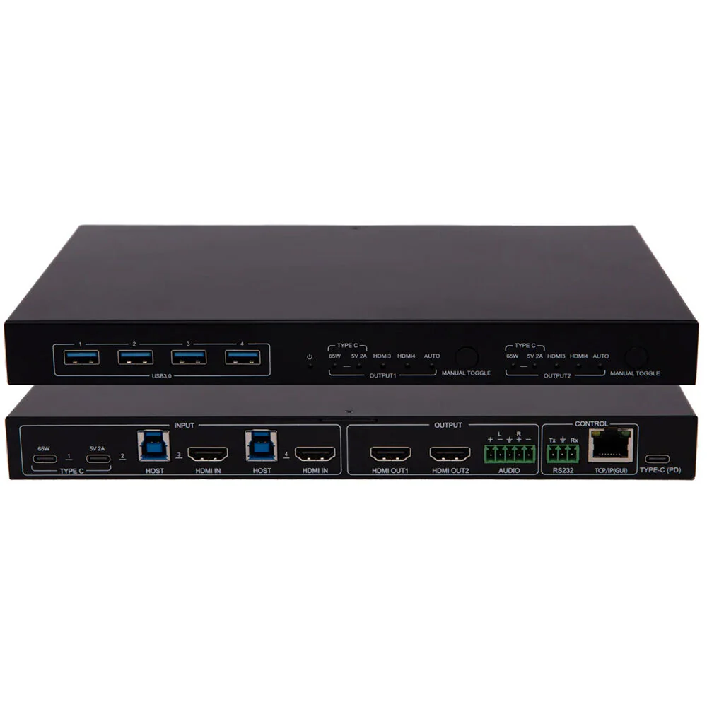 DVDO 4K 4x2 Presentation Switcher with USB-C and HDMI Inputs