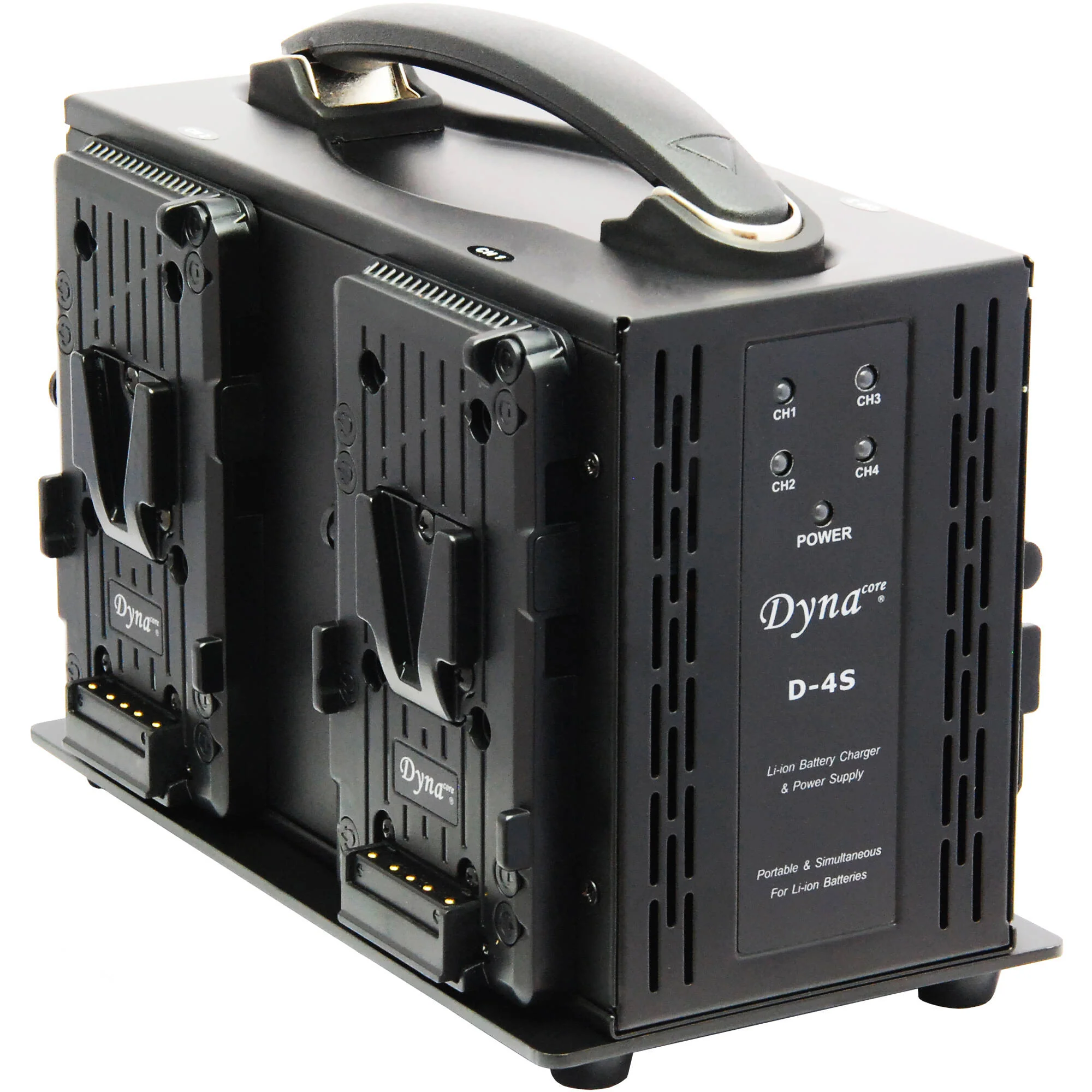 Dynacore D-310MS Rugged 4-Battery Kit with 4-Bay Charger (310Wh, V-Mount) - Image 2