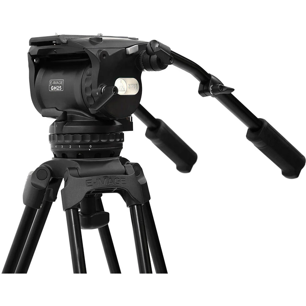 E-Image GH25 Video Head & GA102 2-Stage Aluminum Tripod & Dolly System - Image 2