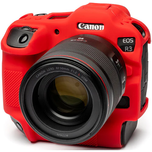 easyCover Silicone Protection Cover for Canon EOS R3 (Red) - Image 4