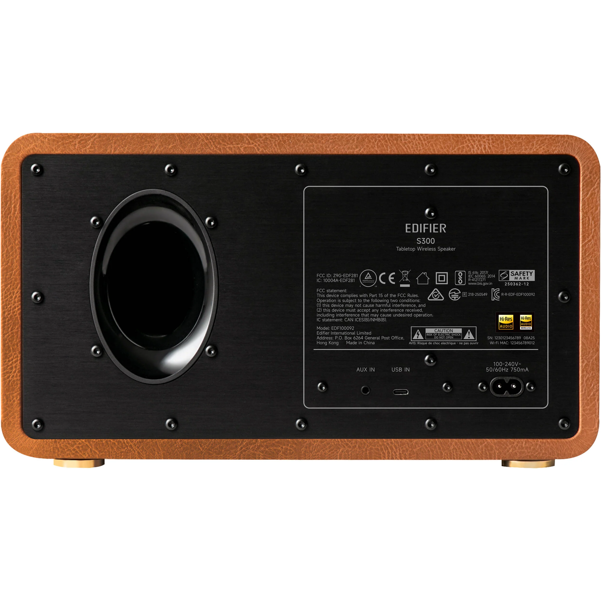 Edifier S300 Tabletop Wireless Speaker (Brown) - Image 3