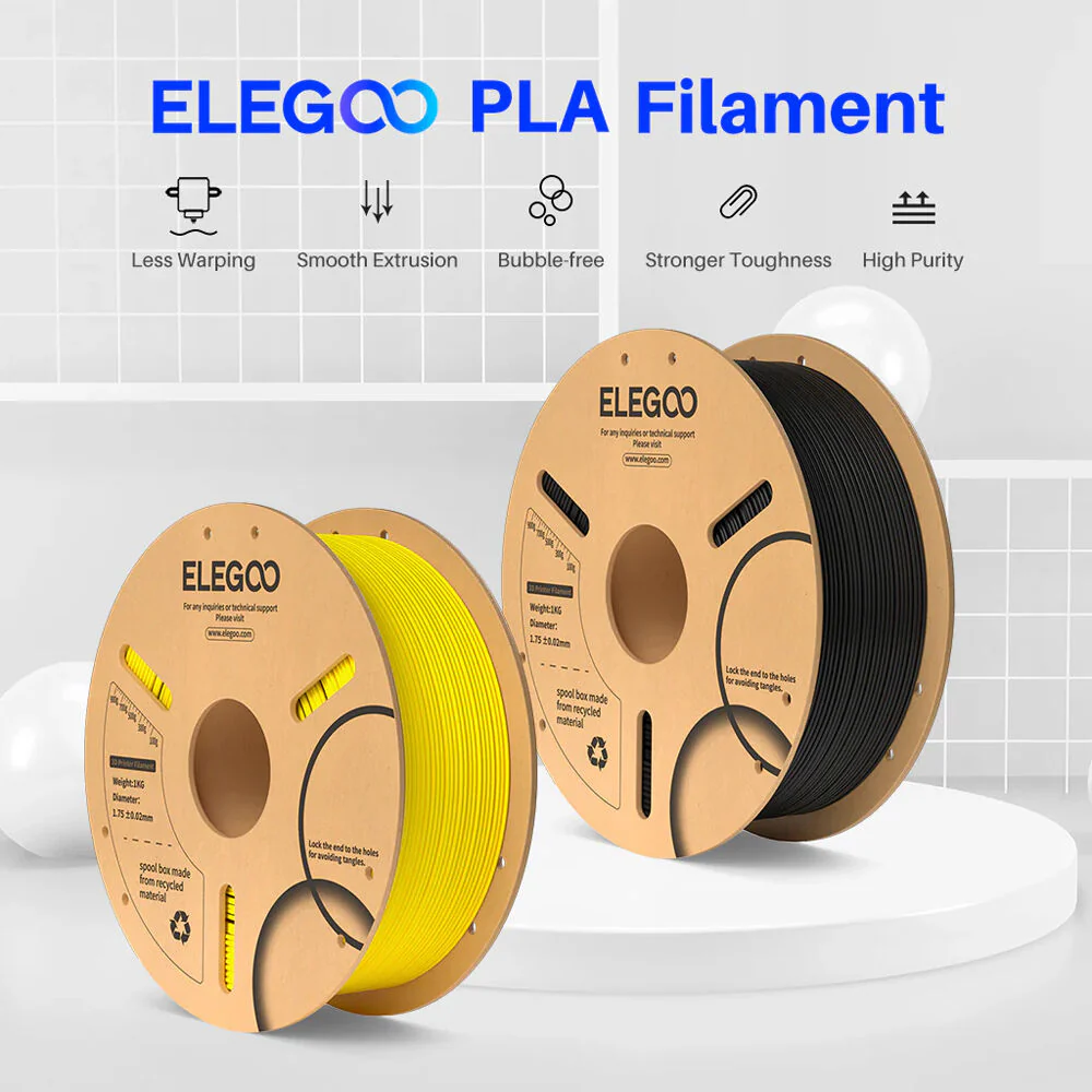 ELEGOO 1.75mm Basic PLA Filament (2.2 lb, Marble) - Image 2