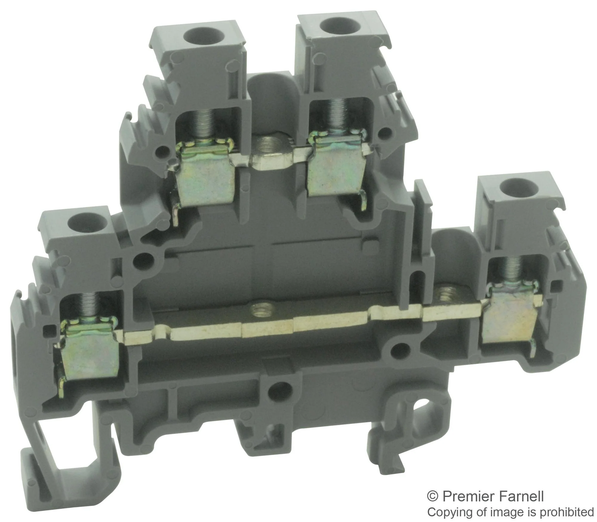 Entrelec - TE Connectivity 011527122 011527122 DIN Rail Mount Terminal Block 4 Ways 22 AWG 12 mm&Acirc;&sup2; Screw 32 A - Image 2