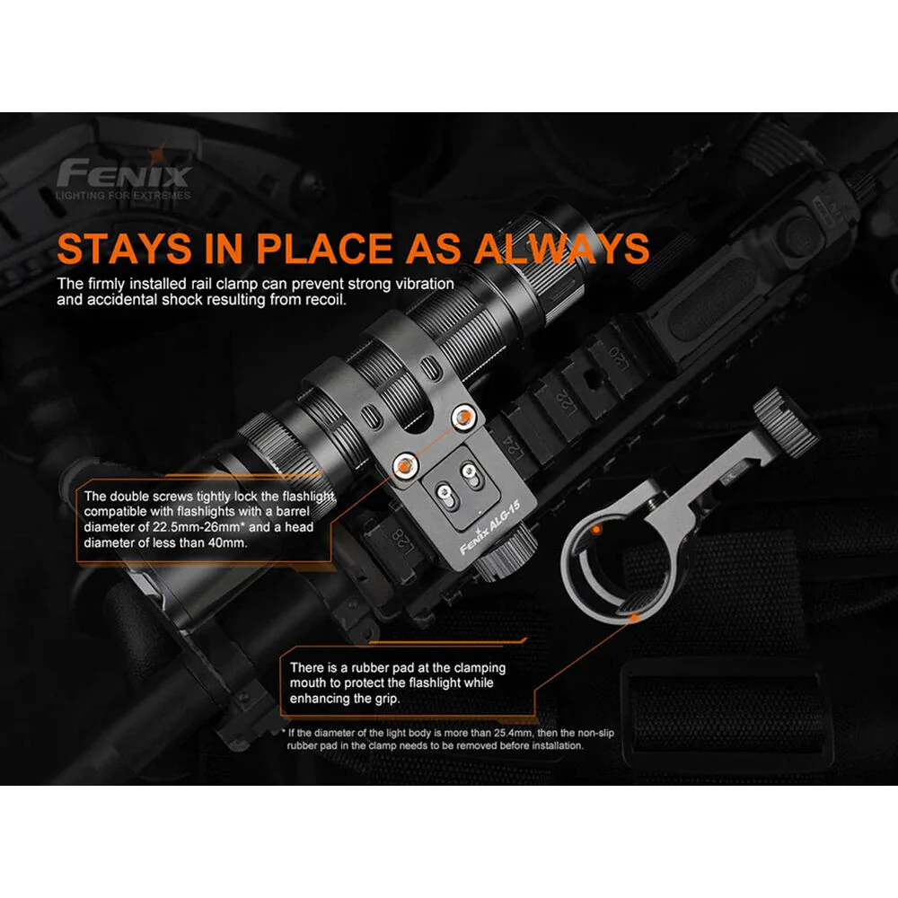Fenix Flashlight ALG-15 Picatinny Rail Mount - Image 5