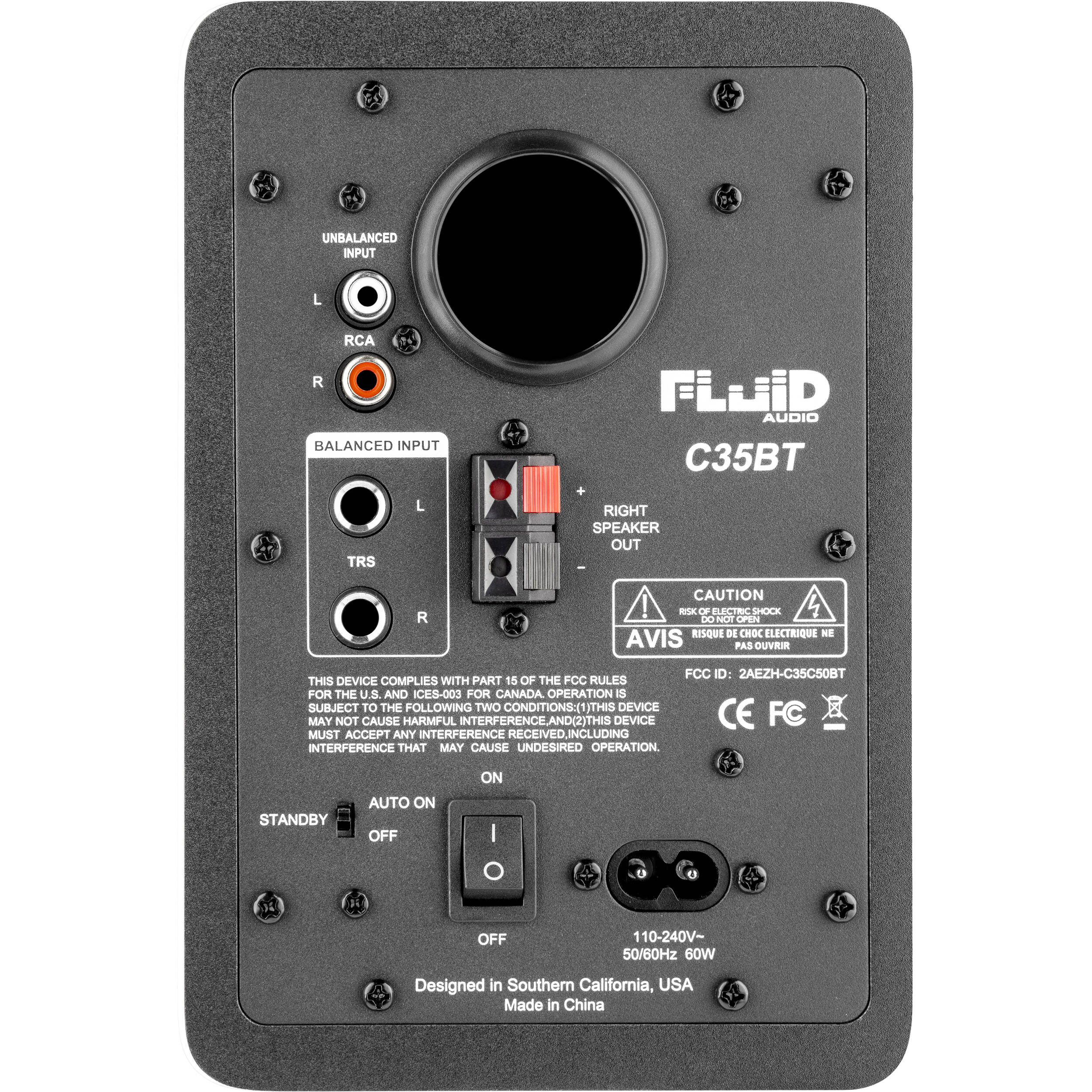 Fluid Audio C35BT 3.5" Active Studio Monitor with Bluetooth (Pair) - Image 4