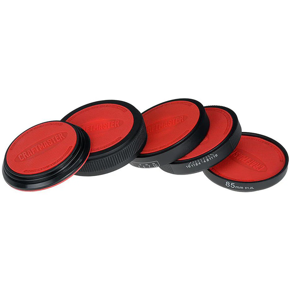 FotodioX LenzCoaster Lens Replica Coaster Set (Black and Red) - Image 3