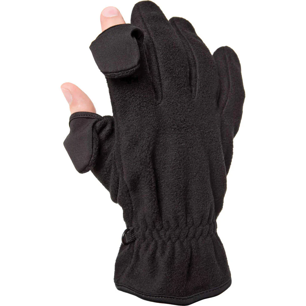 Freehands Women's Unlined Fleece Gloves (Medium, Black) - Image 5