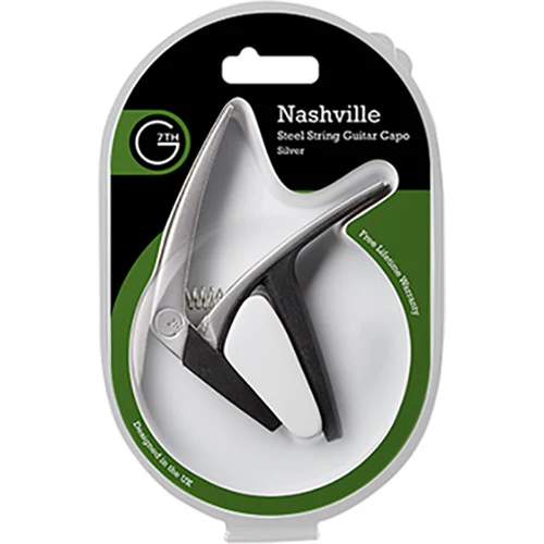 G7th Nashville Spring-Loaded Capo for 6-String Guitar (Silver) - Image 2
