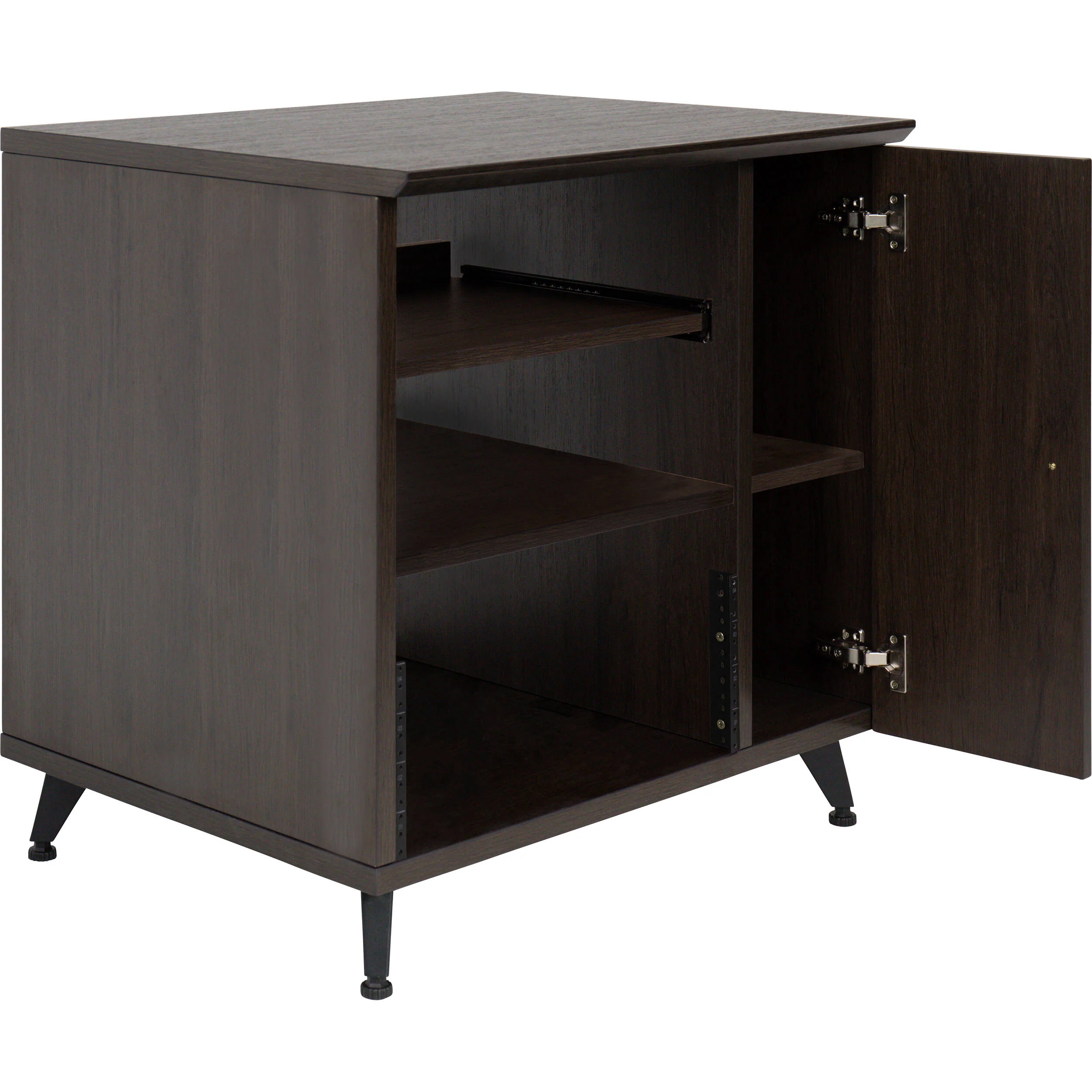 Gator Frameworks Elite Series Furniture Sidecar Rack Cabinet (Dark Walnut Brown) - Image 3