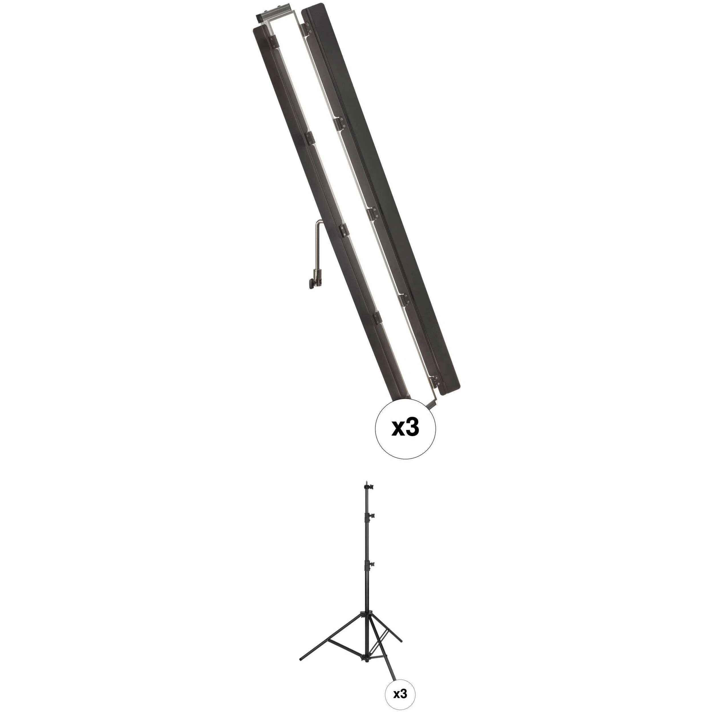 Genaray SSL-50B Bi-Color 50" Soft Strip 3-Light Kit