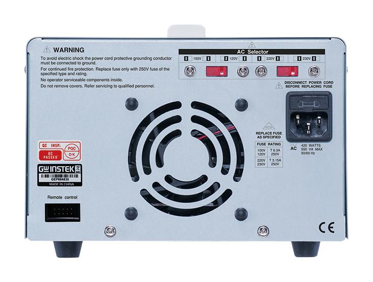 GW INSTEK 01GP306000GS Bench Power Supply, Adjustable, 3 Output, 0 V, 32 V, 0 A, 6.2 A - Image 3