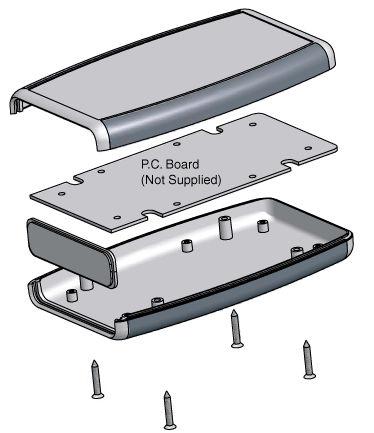 HAMMOND 1553DTBUBK Plastic Enclosure, Handheld, ABS, 147 mm, 89 mm, 25 mm - Image 2