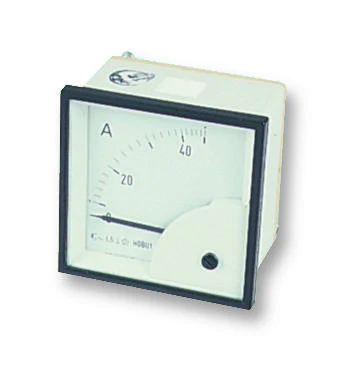 HOBUT D48MIS10A/1-002 Analogue Panel Meter, Flame Retardant, Calibrated At 23°C, AC Current, 0A to 10A, 45 mm, 45 mm