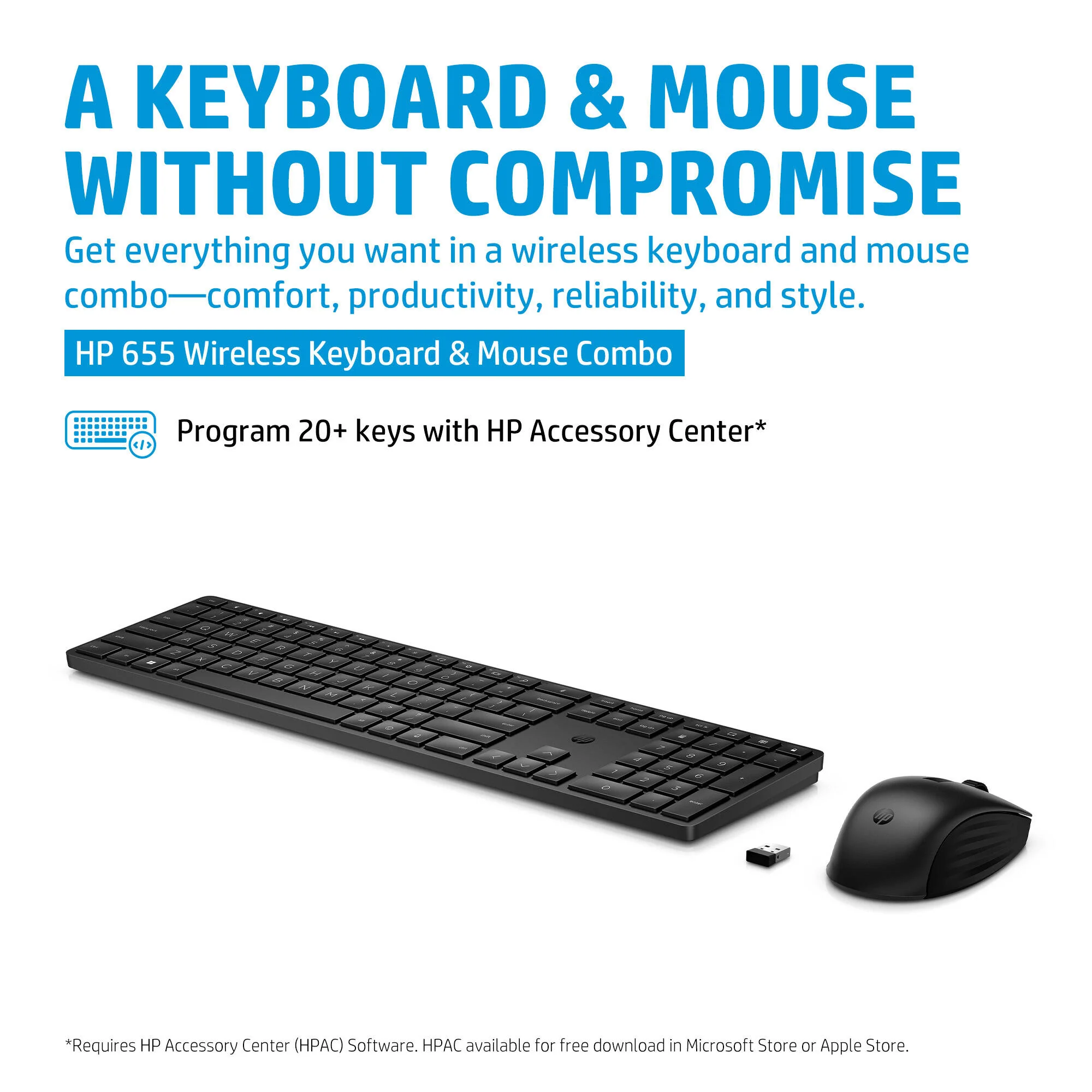 HP 655 Wireless Keyboard and Mouse Combo - Image 4