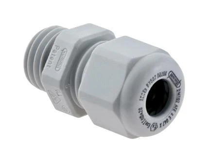 HUMMEL 1.219.2000.50 Cable Gland, Without Locknut, M20 x 1.5, 10 mm, 14 mm, Nylon (Polyamide), Grey, IP68, IP69K, NEMA 6