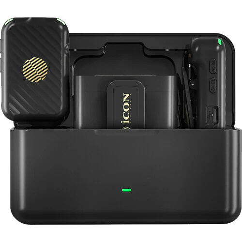 Icon Pro Audio AirMic Pro Wireless Smart Lavalier Microphone with Charging Case (Black) - Image 2