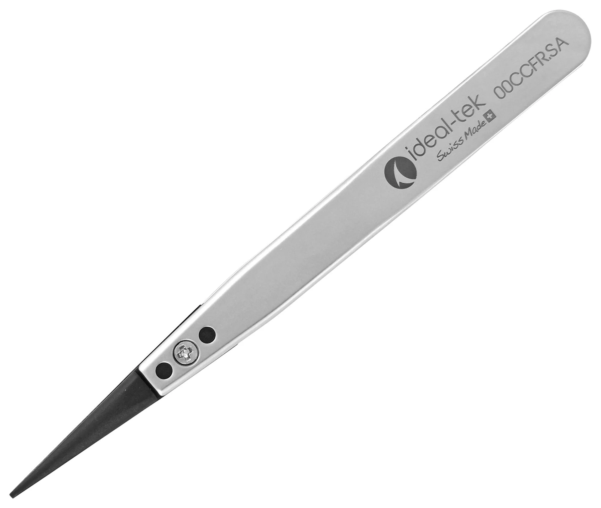 IDEAL-TEK 00CCFR.SA.1.IT 00CCFR.SA.1.IT Tweezer Replaceable Tip ESD Safe Straight Flat 115 mm Stainless Steel Body New - Image 3