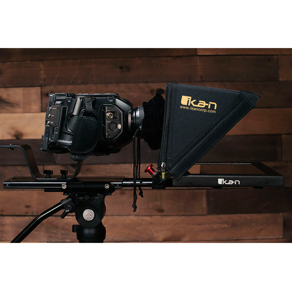 ikan Professional 12" Portable Teleprompter Travel Kit with Rolling Hard Case - Image 3