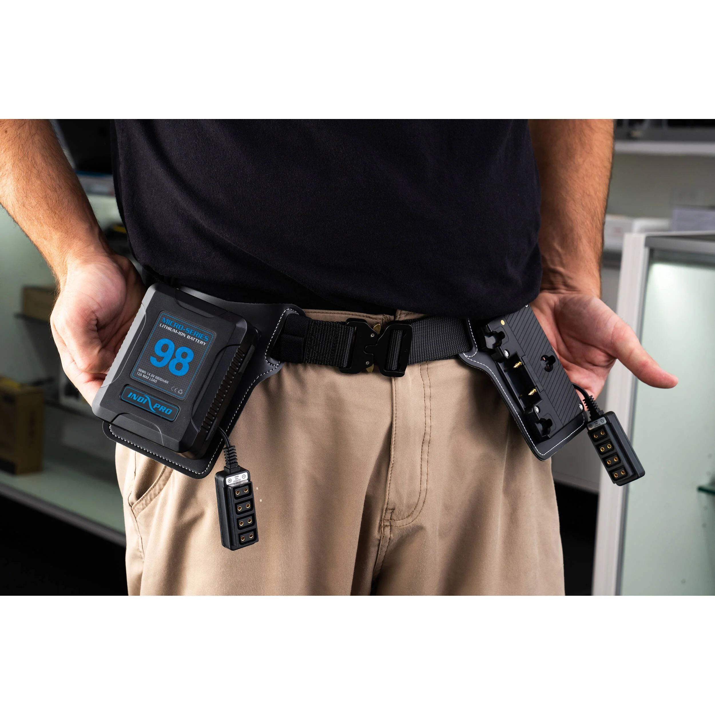IndiPRO Tools Dual Gold Mount Battery Belt with 10 x D-Tap Outputs - Image 6
