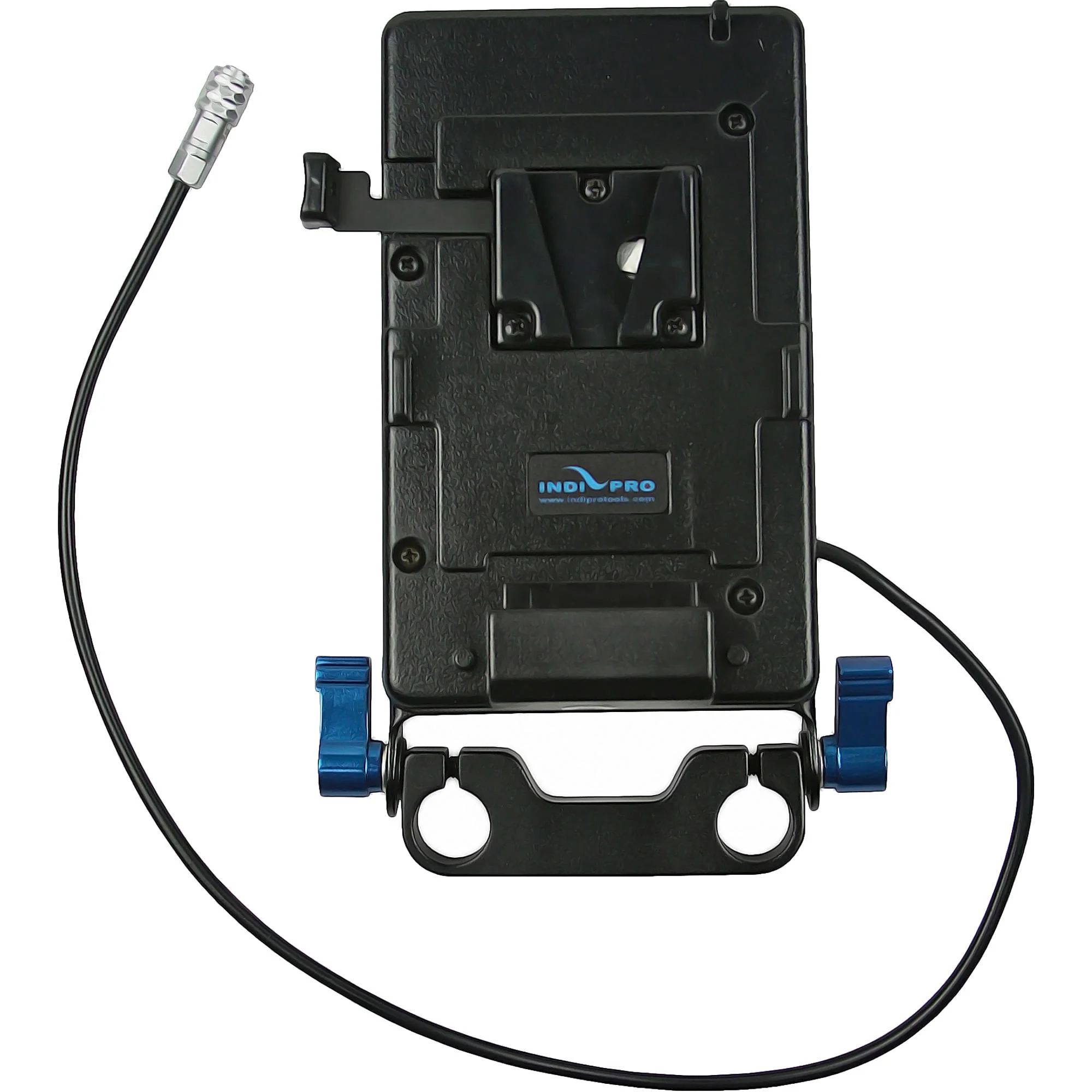 IndiPRO Tools V-Mount Plate for 4-Pin XLR Cameras & Devices (15mm Rod Bracket) - Image 9