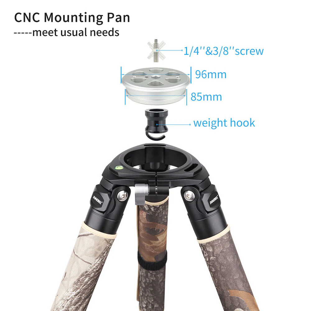 INNOREL RT90CM Carbon Fiber Tripod with 75mm Bowl (Woodland Camouflage) - Image 5