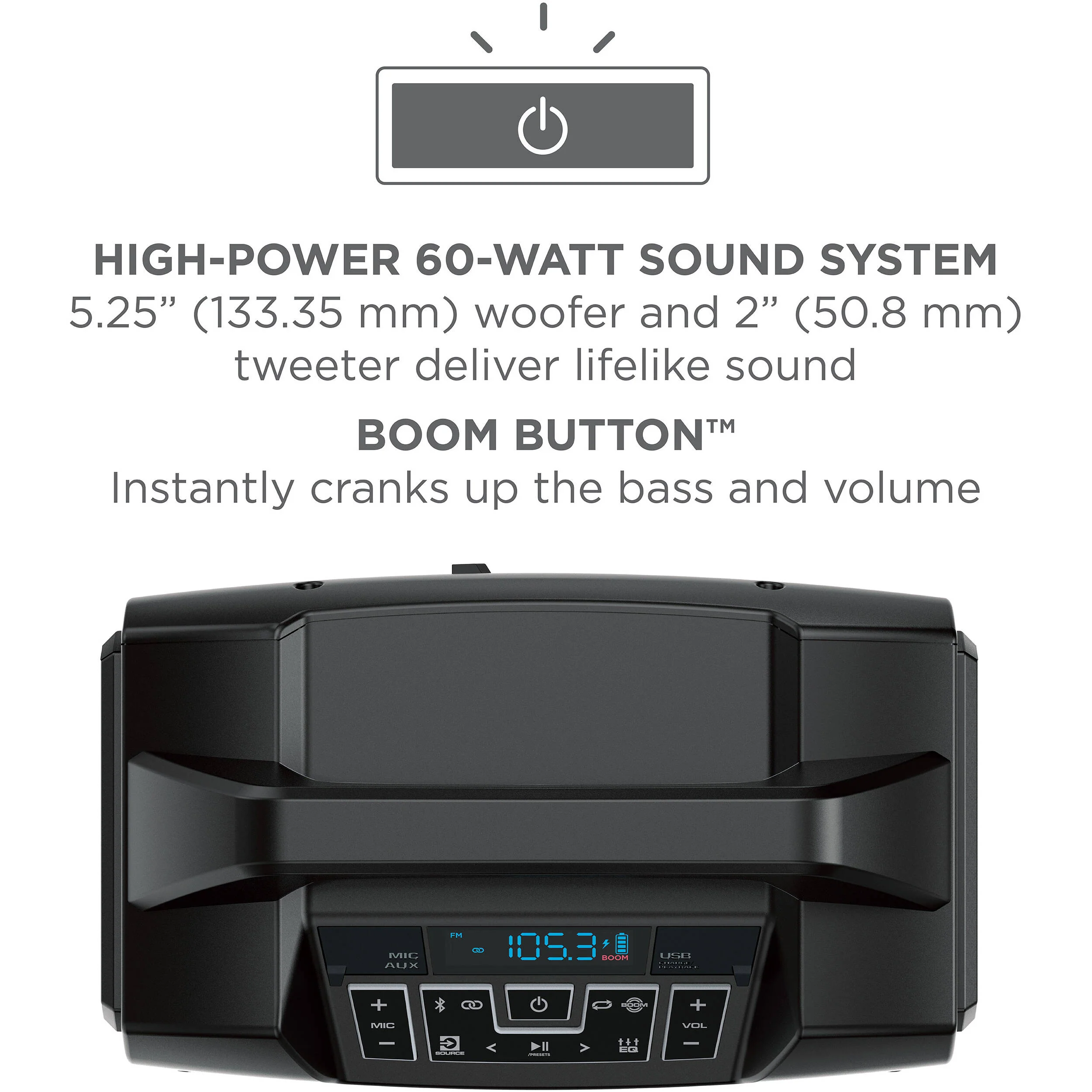ION Audio Sport Boom All-Weather Rechargeable Speaker with Microphone - Image 6