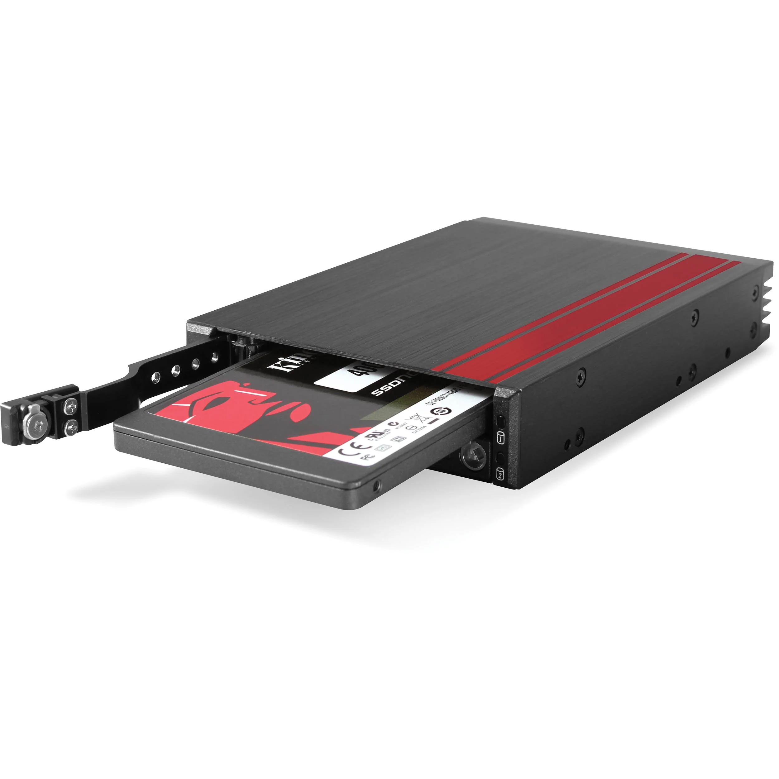 iStarUSA 3.5" to 2 x 2.5" SATA I/II/III 6 Gb/s Hot-Swap Drive Cage (Black) - Image 4