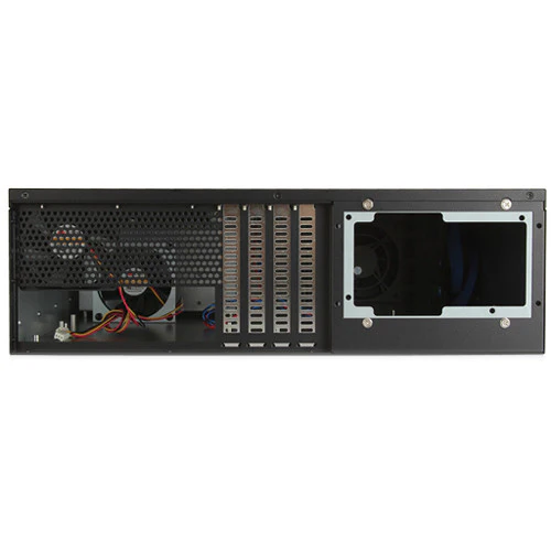 iStarUSA D-340HN-T 3 RU Compact 4 x 3.5" Bay Trayless Hotswap microATX Rackmount Chassis (Red HDD Handles) - Image 4