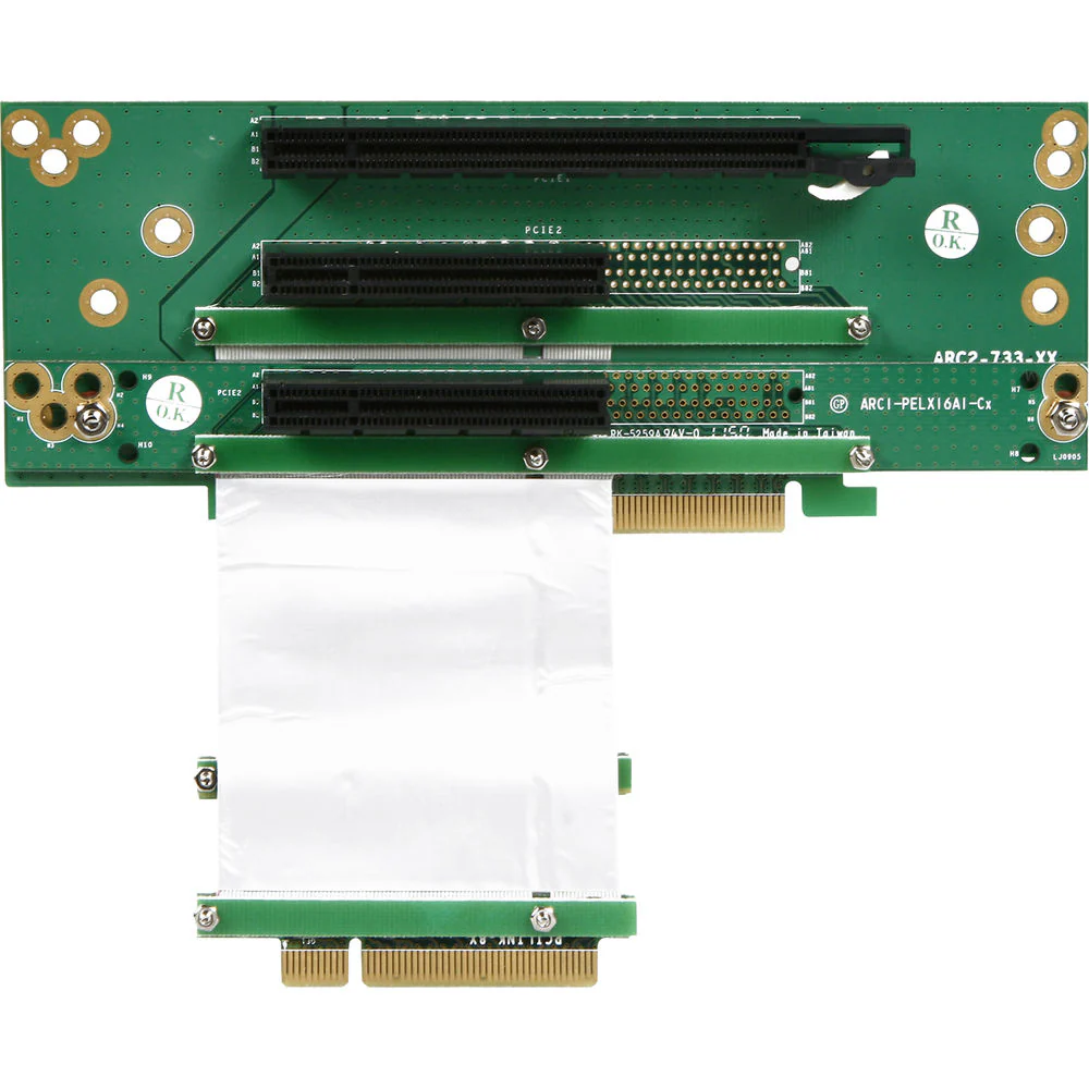 iStarUSA One PCIe x16 and Two PCIe x8 Riser Card - Image 3