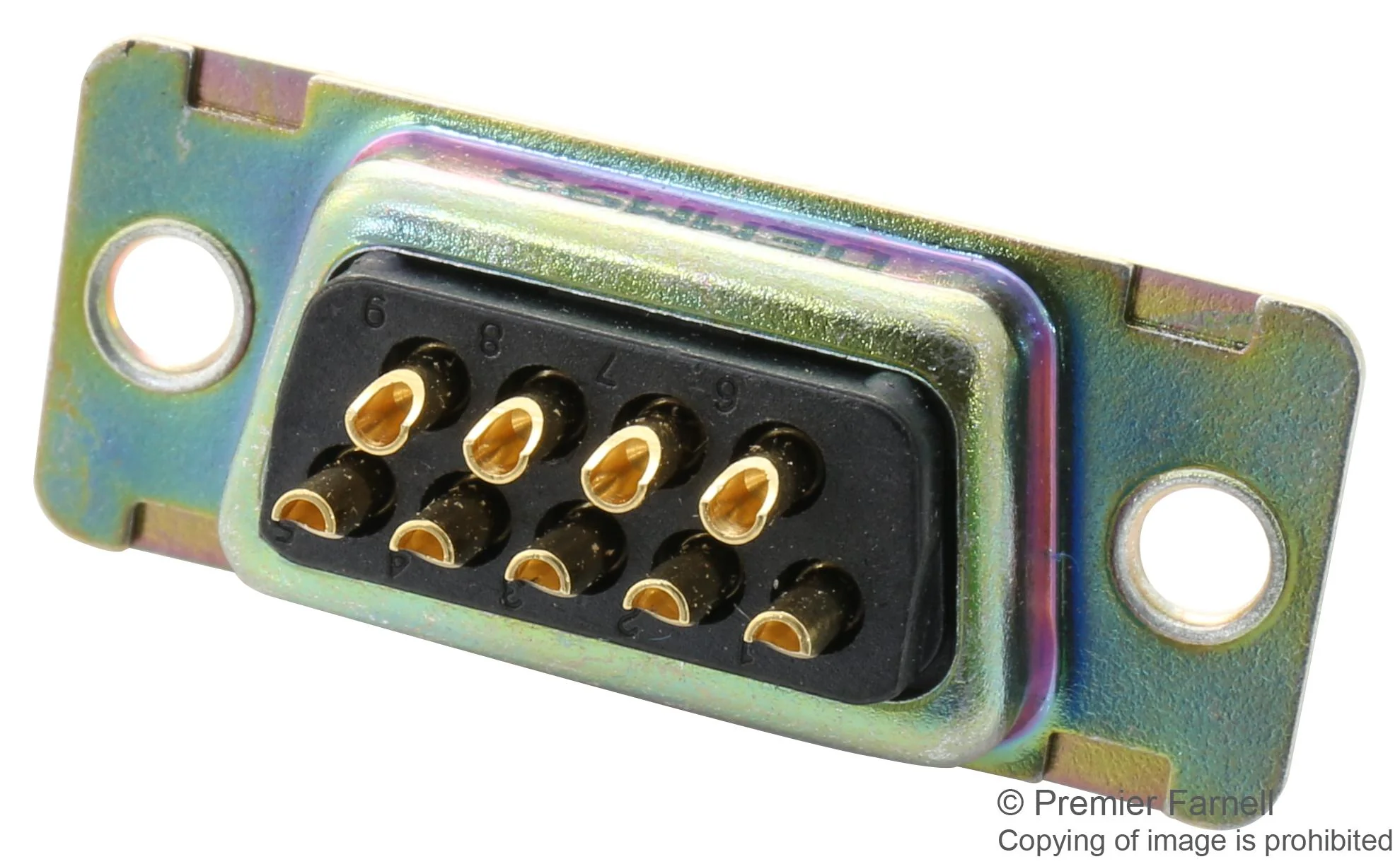 ITT Cannon DEMM9S D Sub Connector DB9 Standard Receptacle Demm Series 9 Contacts DE Solder - Image 2