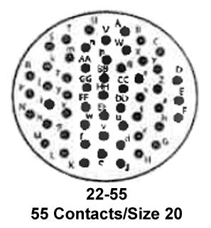 ITT CANNON KPSE00E22-55S Circular Connector, KPS Series, MIL-DTL-26482 Series I, Wall Mount Receptacle, 55 Contacts - Image 2